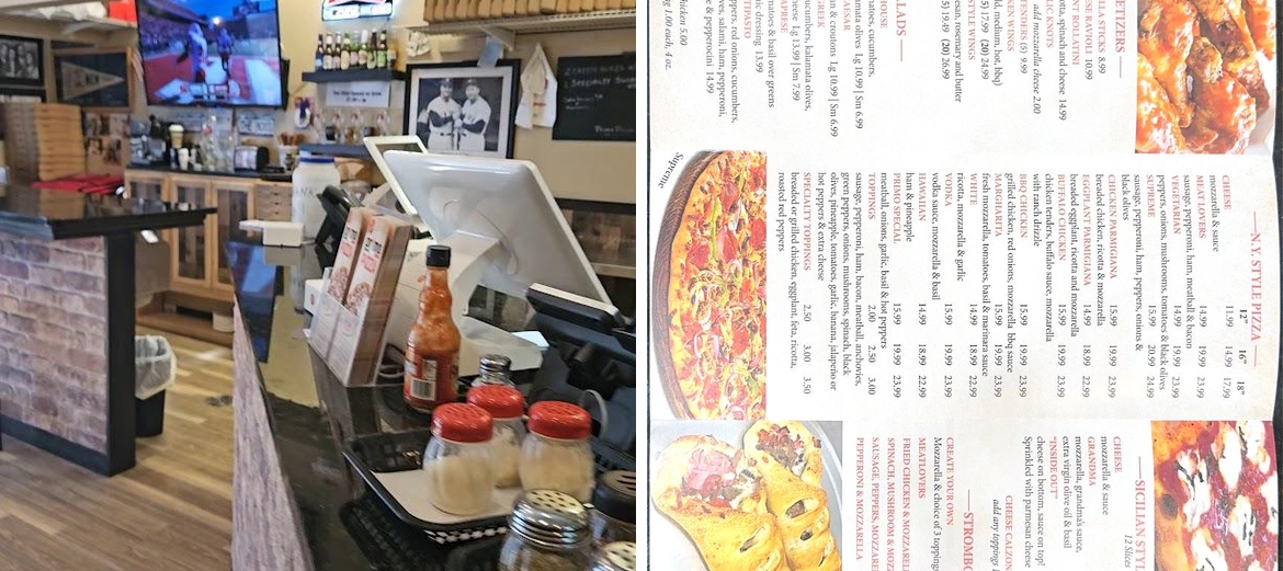 Primo Pizza Menu